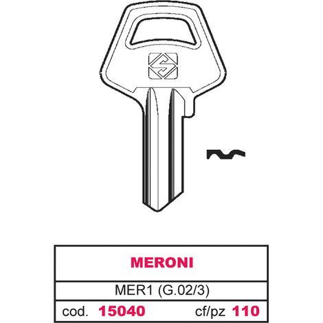 Silca CHIAVE ASC MER1 (G.VAC 3) MERONI 100.00 pz