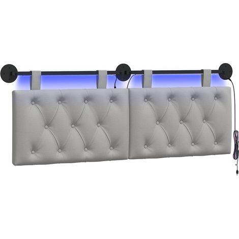 Maison Exclusive - Testiera sospesa Grigio Nuvola Tessuto (1/5)