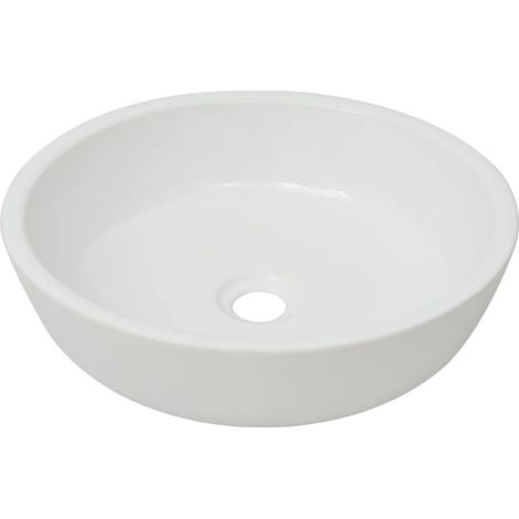 Lavabo ronde Céramique Blanc 42 x 12 cm