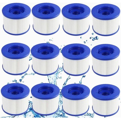 Cartouches Filtre Spa a Visser.Filtre à Vis pour Spa Gonflable Pas De Vis 60mm.Cartouche Filtre pour Spa. Compatible pour Cosy Spa. Clever Spa. Rechange Filtre pour Spa. (Bleu-12) (1/5)