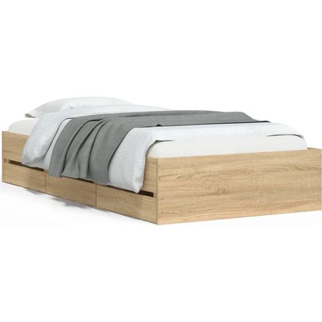 Maison Exclusive - Giroletto Cassetti Rovere Sonoma 90x190 cm Legno Multistrato