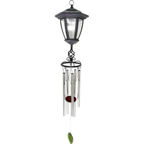Suspension solaire en aluminium avec cloche musicale, lampe de jardin solaire, batterie NiMH 300 mAh (1 pack) (1/5)