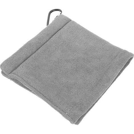 Serviette de golf en microfibre/nettoyeur de balles de golf, grise (1/5)