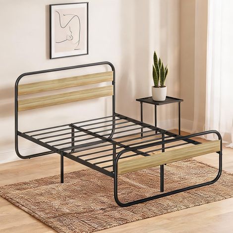 Canapé convertible chêne en acier 196 x 142 x 100 cm (1/5)