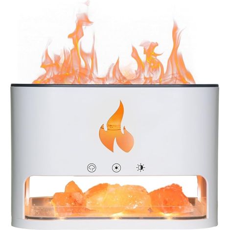 Diffuseur d'Huiles Essentielles avec Lampe Himalayenne, Humidificateur d'air LED Multicolore, Aromathérapie (1/5)