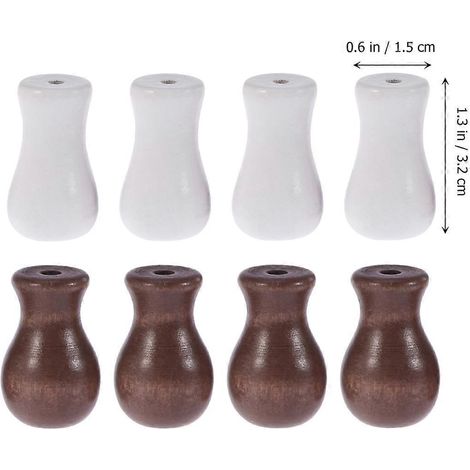 Boutons de suspension en bois pour rideaux, 16 pièces, accessoires pour stores enrouleurs en bambou (1/5)