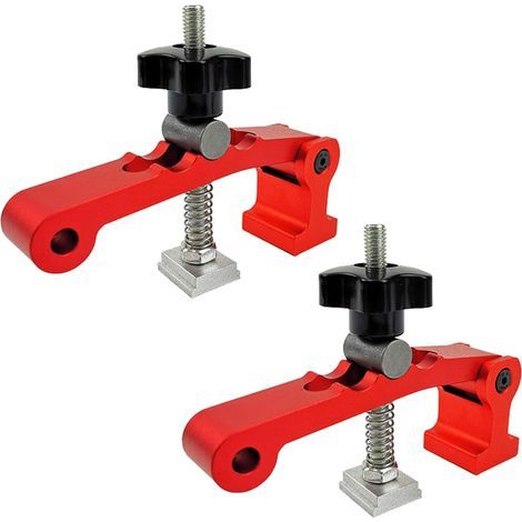 Set aus 2 multifunktionalen 30-mm-T-förmigen Klemmen für 20-mm-Bohrungen, verstellbare Aluminiumlegierung für die Holzbearbeitung (1/5)