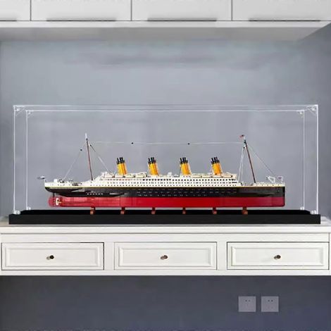 Staubdichte Acryl-Vitrine, kompatibel mit der Titanic-Modellreihe 10294 (1/5)