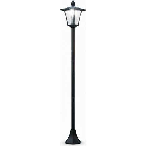 Lampada solare da giardino vintage nera 160 cm in acciaio inox e PP 1 pezzo (1/5)
