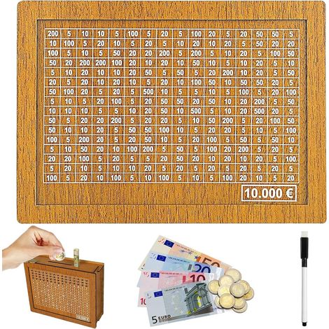 Tirelire numérique rétro réutilisable avec affichage du montant, marqueur et objectifs d’épargne, capacité jusqu’à 10 000 €, pour adultes et enfants (1/5)