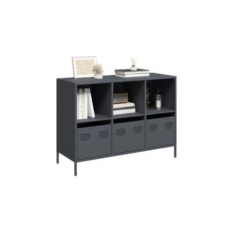 Buffet anthracite 101,5x39x73,5 acier laminé à froid (1/5)
