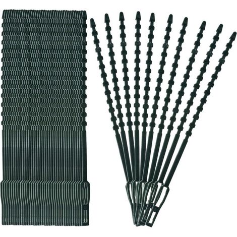 Liens pour ligatures Attaches de Plantes Réglable Attaches de Torsion en Plastique Flexible Attaches de Câble de Jardin pour Aider à Soutenir Les Plantes. Vignes 17cm 100 Pièces (Vert Foncé) DENUOTOP