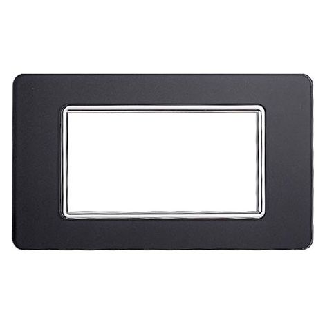 Kompatible Abdeckrahmen Vimar Plana 4 module Glas dunkler Stahl Farbe Ettroit EV84410