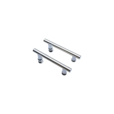 Ensemble de 2 poignées de porte de douche en acier inoxydable, pour porte en verre ou en plastique, 145 mm (1/5)