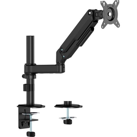 AISENS Soporte de Mesa Eco Contrapeso Giratorio e Inclinable para Monitor/TV 9kg (3 Pivotes, 1 Brazo) de 17-32, Negro