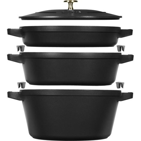 Staub Conjunto Batería de Cocina 4 piezas Negro Fundición (1/5)