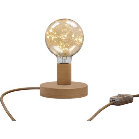 Lampada da tavolo Posaluce Milleluci in legno (1/5)