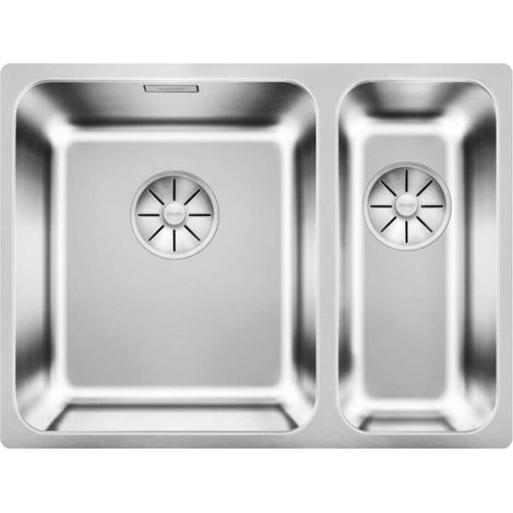 Blanco Solis 340/180 - Lavello, 59x50 cm, con comando eccentrico dello scarico PushControl, acciaio inox spazzolato 526129 (1/2)