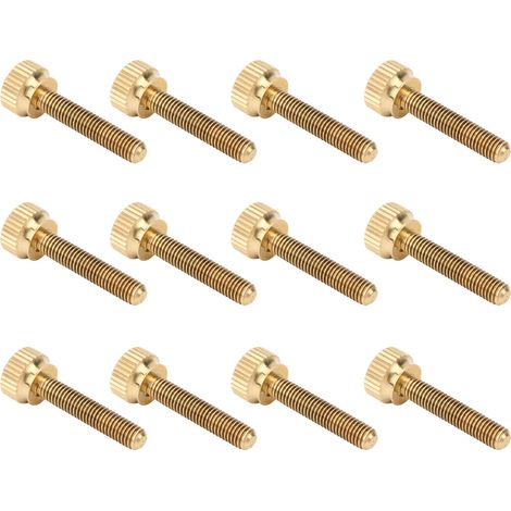 50 gerändelte Daumenschrauben mit Rundkopf, aus reinem Kupfer, rutschfest, für industrielle Anwendungen (M5 x 25 mm, 50er-Packung) (1/5)