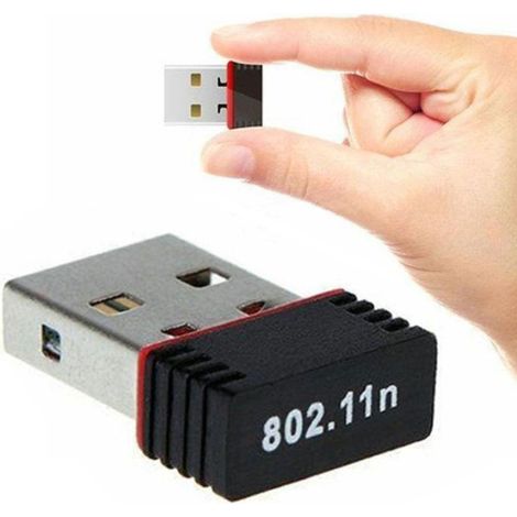 Mini carte réseau sans fil 150M 802.11n RTL8188, récepteur de signal Wi-Fi portable USB pour ordinateur (1/4)