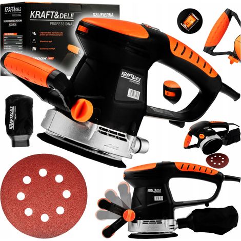 Ponceuse orbitale aléatoire sans fil 1200W – Vitesse 4 000-14 000 tr/min – Diamètre plateau 125mm – Fixation Velcro – Système d'aspiration (1/5)