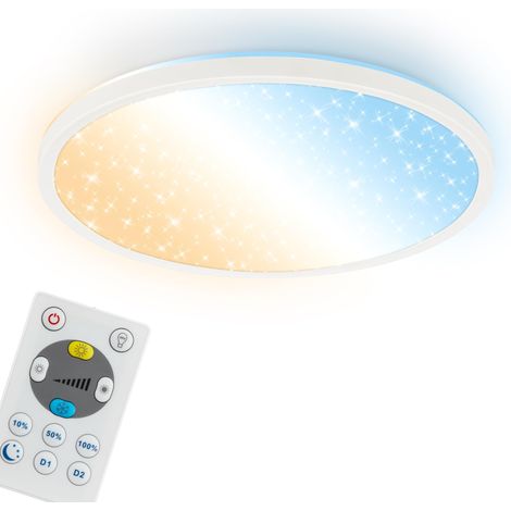 Panneau LED Télécommande Dimmable CCT Ciel Étoilé Blanc 30x4 cm (1/5)