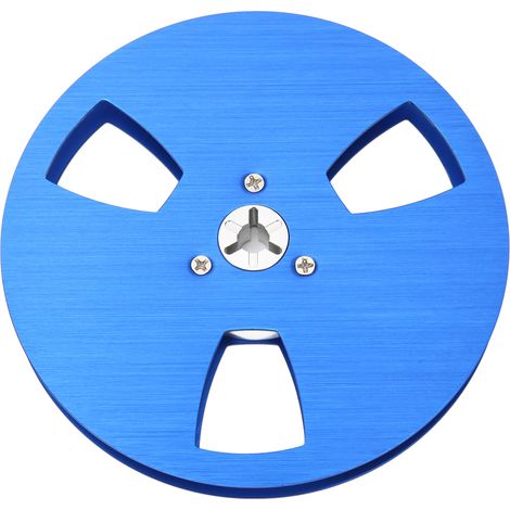 Universelle 1/4-Zoll-5-Zoll-Bandspule aus Aluminiumlegierung – Leere 3-Loch-Spule für Bandmaschinen, Blau