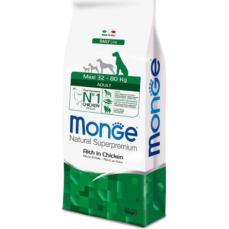 Monge Dog Natural Superpremium Adult Maxi Pollo - Monge Dog Natural Superpremium Adult Maxi Pollo - Sacco Da 12 Kg (1/6)