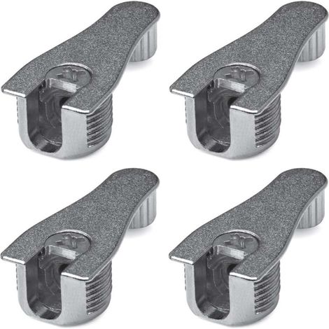 Cyclingcolors – Boîtier excentrique double métal zamak – 4x connecteurs pour tablette et panneau bois – Ø20mm, épaisseur support 18mm (1/2)