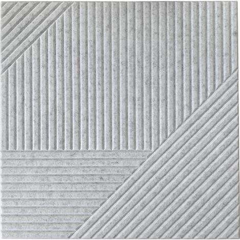 Akustik-Wandpaneele aus PET-Filz - 5 Stück - 60x60 cm - Grau (1/3)