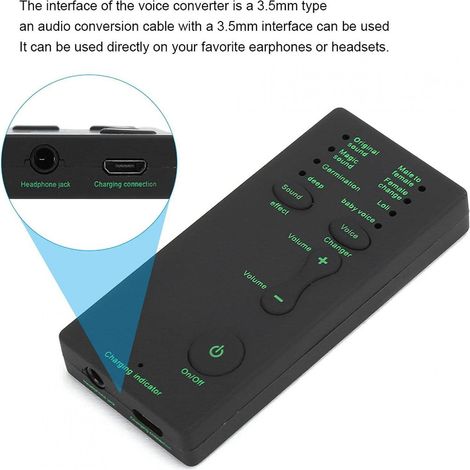 Mini changeur de voix pour téléphones portables et ordinateurs, amélioration et embellissement de la voix en un clic pour les jeux, le streaming en direct et l'enregistrement. (1/5)