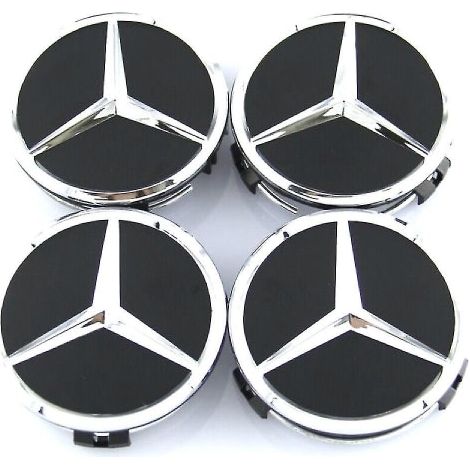 Radzierblenden in Schwarz/Silber, 60 mm