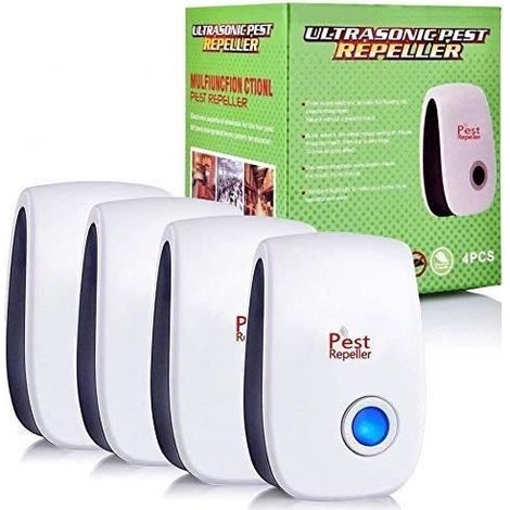 Répulsif Ultrason Souris,Ultrason Souris Et Rat Appareil Ultrason Anti Souris,Insectes Nuisibles,Lot de 4 (1/4)