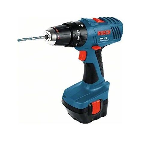 Bosch 06019A7500 GSB 12-2 Basic Trapano Avvitatore con Percussione 22+1 Frizioni 2 Velocita' 0-450-1250 giri-min Mandrino 10 mm Autoserrante Batteria NiCd 12 V 1,5 Ah colore Nero