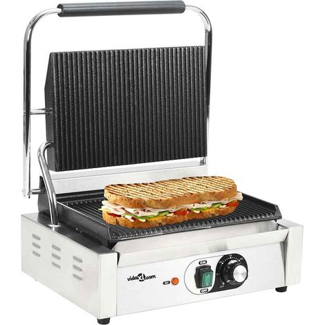 vidaXL Grill parrilla estriada 2200 W 43x30,5x20 cm (1/5)