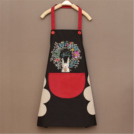Tablier De Cuisine - Polyester Imperméable - Poche Avant Grande Capacité - Sangle Réglable En Longueur - Pour Cuisiner Pâtisser Jardinage - 1 Pièce (1/4)