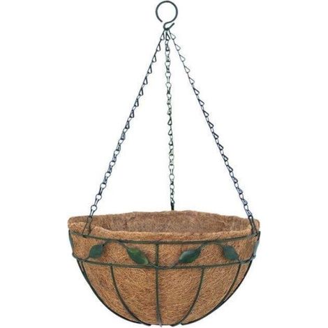 Hanging Basket - Leaf Design - 12" (4078) (1/3)