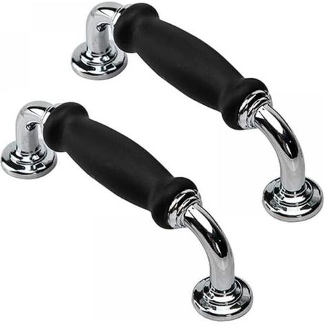 Hole Distance 96mm 2pcs Black Vintage Door Knobs Cupboard Door Handles Cabinet Drawer Pulls Furniture Door Handles for Cupboards Kitchen Pulls Cabinet Knobs (1/4)