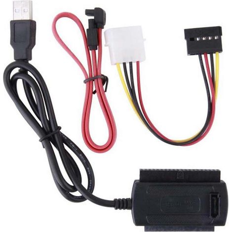 Adaptateur SATA/PATA/IDE vers USB 2.0 pour disques durs 2,5/3,5 pouces - Offre mondiale