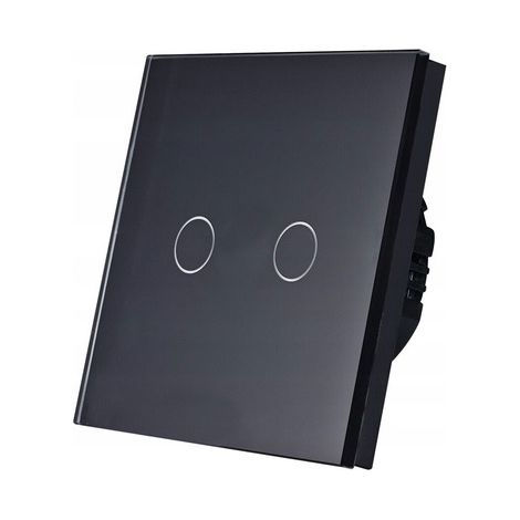 INTERRUPTOR DE LUZ TÁCTIL LED DE DOBLE CRISTAL 2K