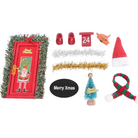 Ensemble de Décoration de Noël Miniature pour Maison de Poupée - Accessoires DIY Échelle 1/12 et 1/6 (1/5)
