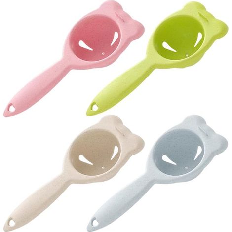 4 séparateurs d'œufs, séparateur de jaunes d'œufs, séparateur de blancs d'œufs, filtre à blancs d'œufs pour la pâtisserie, outil d'extraction d'œufs de cuisine, séparateur de jaunes d'œufs de cuisine (1/2)