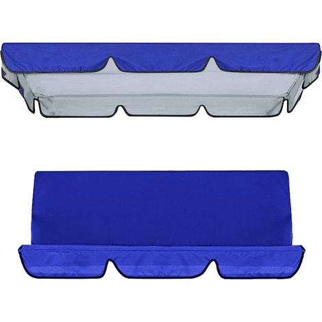 GelldG Wasserdichte Gartenschaukelabdeckung, 164 x 114 x 15 cm / 150 x 50 x 10 cm, Blau, wetterfest, UV-beständig, Schutzhülle für Gartenmöbel (1/5)