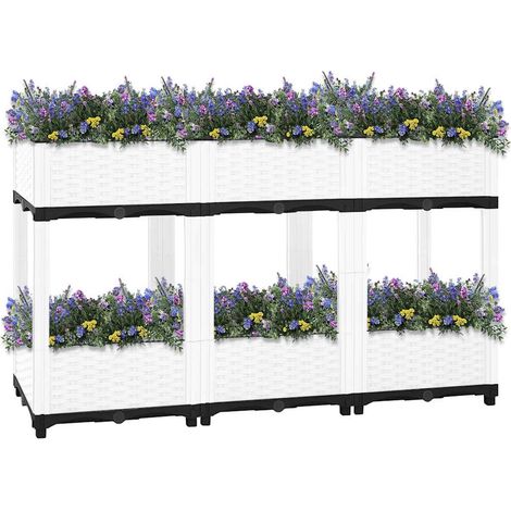 Jardinière,Lit surélevé 120x40x71 cm Polypropylène CFW42407 (1/5)