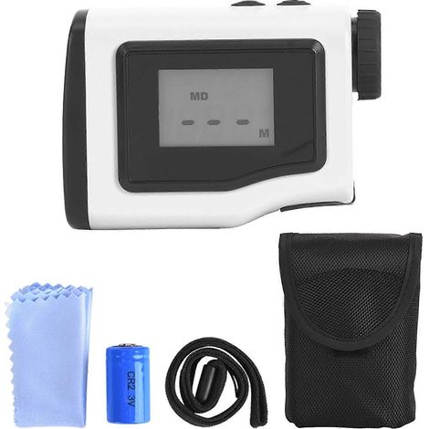 Télémètre laser de golf portable avec écran LED HD, grossissement 6x, portée de 5 à 600 mètres, blanc (2024). (1/5)