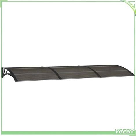 Auvent de porte - FAFEICY - 153575 - 300x100 cm - Noir - Polycarbonate (1/5)