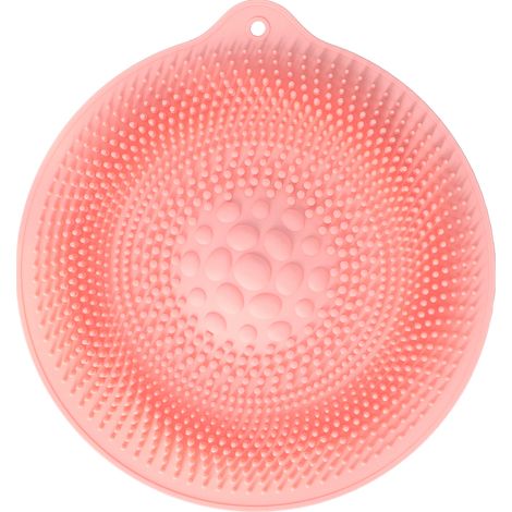 Rutschfeste Badematte aus Naturkautschuk für Bad, Dusche und Fußmassage – Rosa (1/5)