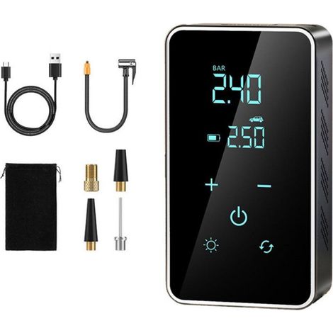 Compresseur D'Air Portable - 4000 mAh - Écran LCD - 10 L/min - Pour Vélo Voiture Moto - 1 Pièce (1/5)
