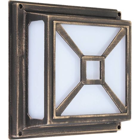 Esterno parete / soffitto Dario metallo plastica antikgold L: 10.5 cm B: 29 cm H: 29 centimetri IP54 (1/4)