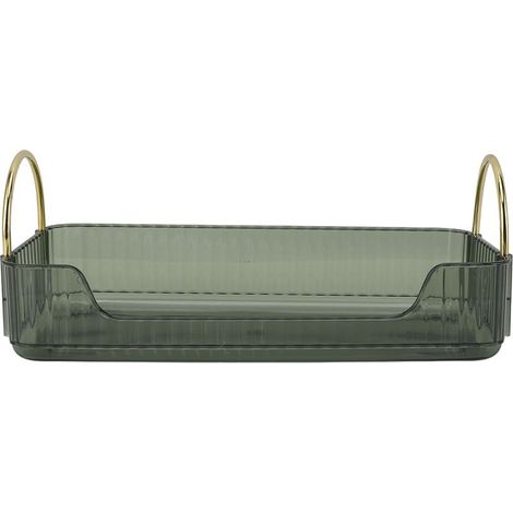 étagère rangement-Organiseur de Vanité pour Cosmétiques, Perfums et Bijoux en Tray Plastique Robust - Table Rangement Organiseur Salon (1/5)